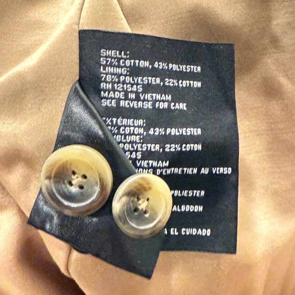 London Fog Beige Trench Coat Belted Classic Rain Coat Women’s Size L - Picture 5 of 5